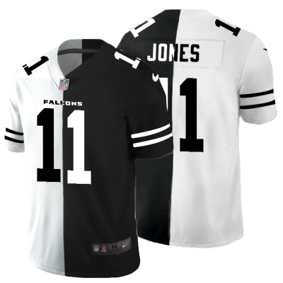 Atlanta Atlanta Falcons #11 Julio Jones Men's Black V White Peace Split Nike Vapor Untouchable Limited NFL Jersey Men's